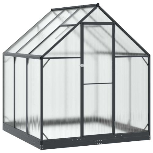 Оранжерия за градина с врата Антрацит 183,5 x 183,5 x 207 см