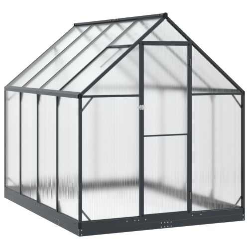 Оранжерия за градина с врата Антрацит 183,5 x 243,5 x 207 см