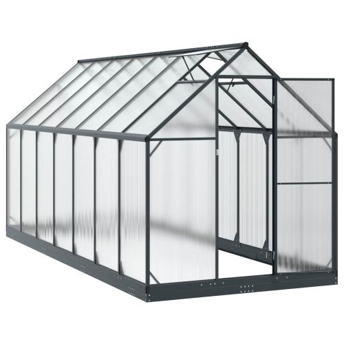 Оранжерия за градина с врата Антрацит 183,5 x 423,5 x 207 см