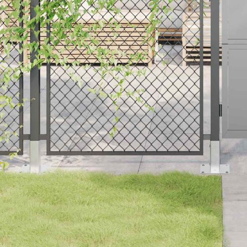 Основи за стълбове квадрат 12 бр 51x51 мм поцинкована стомана