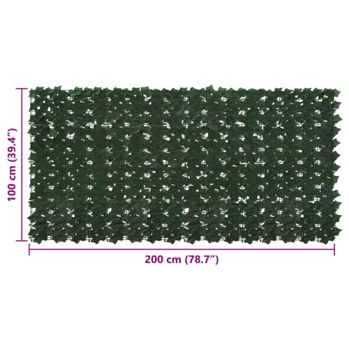 Завеса за балкон с листа Тъмнозелено 200 x 100 cm