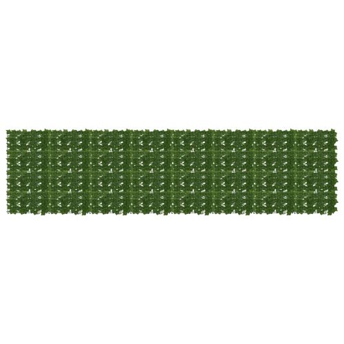 Завеса за балкон с листа Зелено 400 x 100 cm Полиестер и тъкан