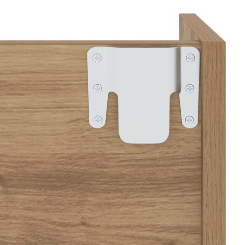 Шкаф за обувки с рафт 2 pcs Дъб 60 x 18 x 60 см Инженерно дърво