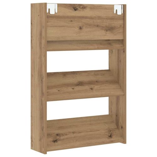 Шкаф за обувки с рафт 2 pcs Дъб 60 x 18 x 90 см Инженерно дърво