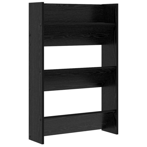 Шкаф за обувки Черния дъб 60 x 18 x 90 см Инженерно дърво