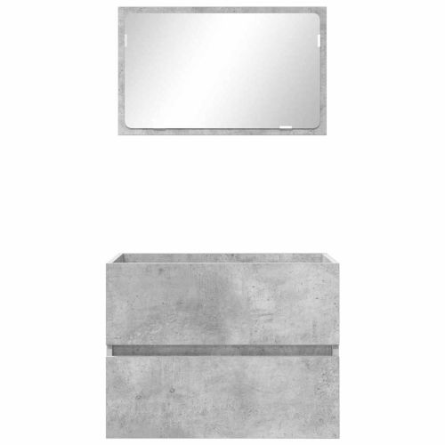 Комплект мебели за баня Циментено сиво 60 x 38,3 x 45 см