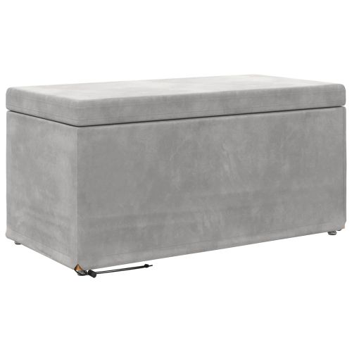 Стук Светлосиво 81 x 41 x 40 cm Кадифе и инженерна дървесина