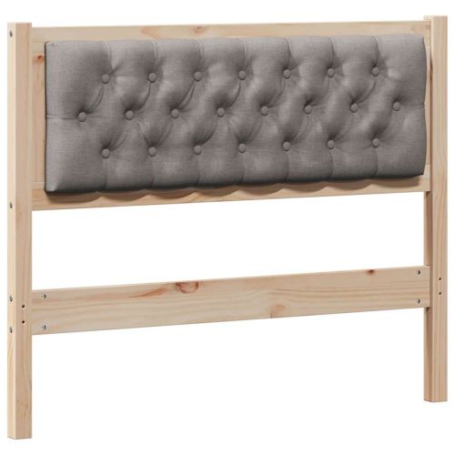 Облегалка за глава Кафяво и таупе 100 cm Борово дърво масив