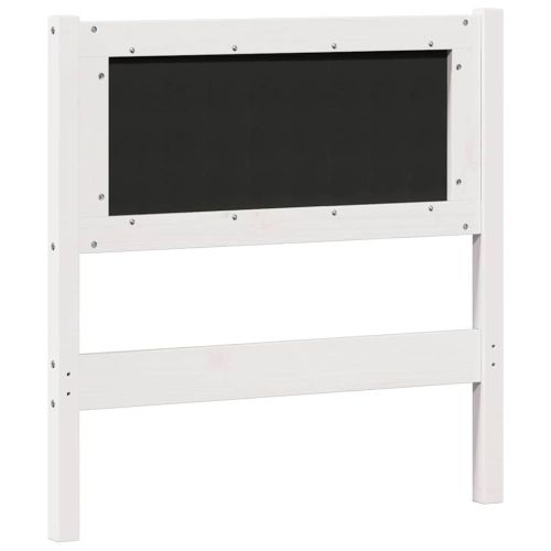 Облегалка за глава Бял и светлосив 80 cm Борово дърво масив