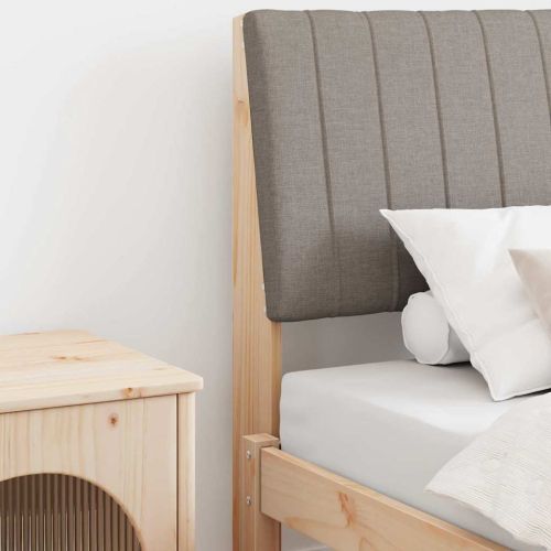 Тапицирана табла Таупе 90 cm Солидно борово дърво