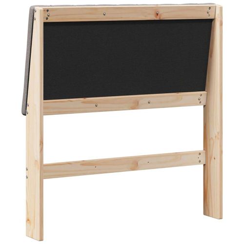 Тапицирана табла Таупе 90 cm Солидно борово дърво