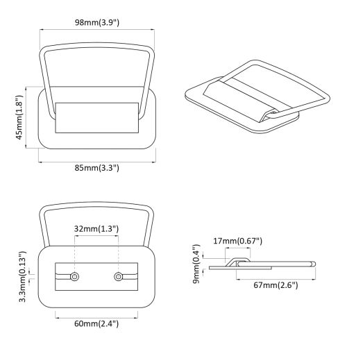 Дръжки за шкафове Бяло 85 x 45 мм Метал