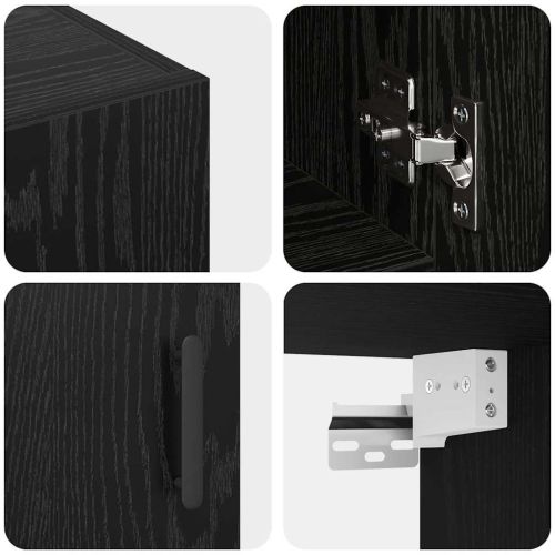 Стенно шкафче Черния дъб 60 x 31 x 70 см Инженерно дърво