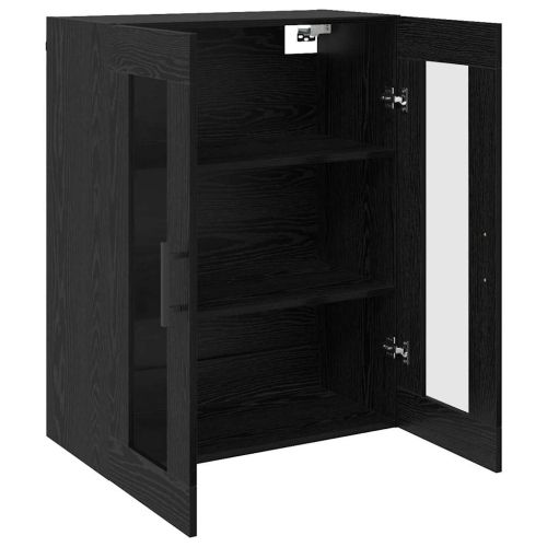 Стенен шкаф Черен дъб 69.5 x 34 x 90 см Инженерно дърво