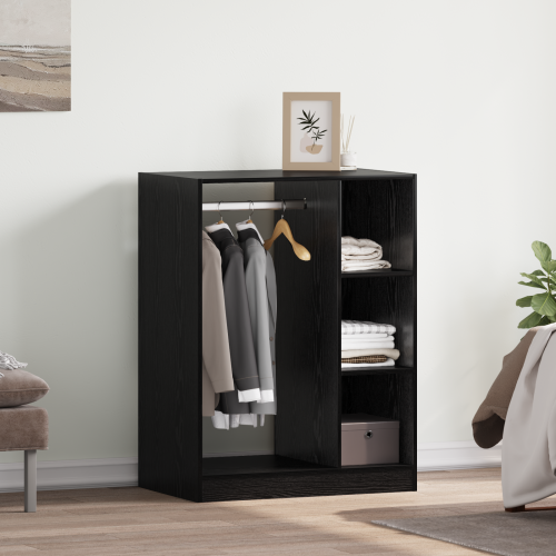 Гардероб с рафт със съхранение Черния дъб 77 x 48 x 102 cm