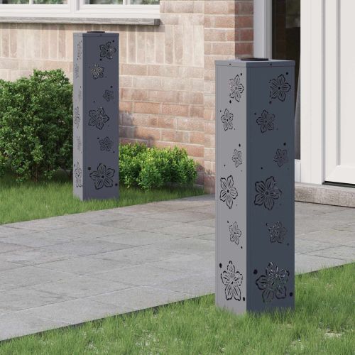 Соларна LED светлина за пътека 2 pcs Антрацит