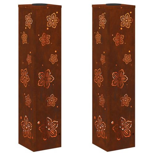 Соларна LED светлина за пътека 2 pcs Ръждясало