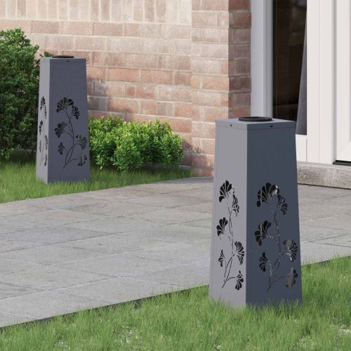 Соларна LED светлина за пътека 2 pcs Антрацит