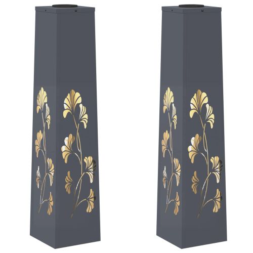 Соларна LED светлина за пътека 2 pcs Антрацит