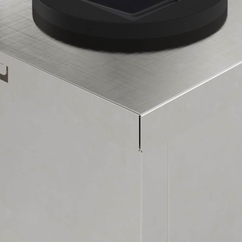 Соларна LED светлина за пътека 2 pcs Сребрист