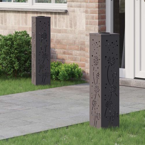 Соларна LED светлина за пътека 2 pcs Черно