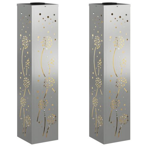 Соларна LED светлина за пътека 2 pcs Ръждясало Галванизирана