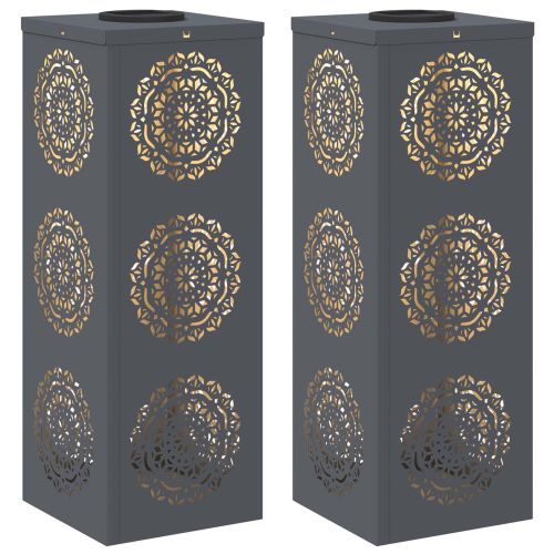 Соларна LED светлина за пътека 2 pcs Антрацит