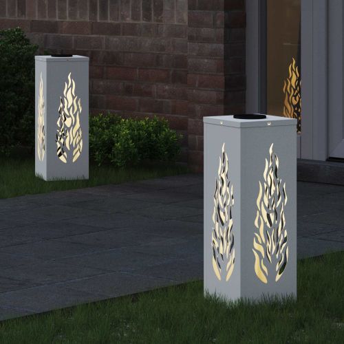 Соларна LED светлина за пътека 2 pcs Бяло