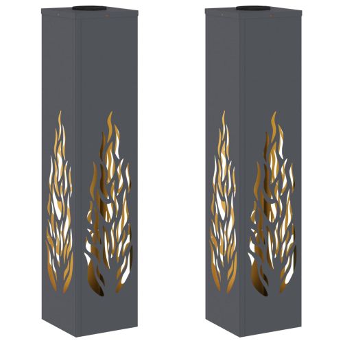 Соларна LED светлина за пътека 2 pcs Антрацит