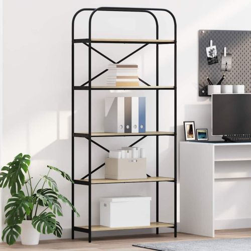 Рафт за книги Сонома дъб 80 x 30 x 183 см Инженерно дърво