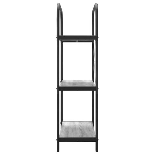Рафт за книги Сив Сонома 80 x 30 x 109 см Инженерно дърво