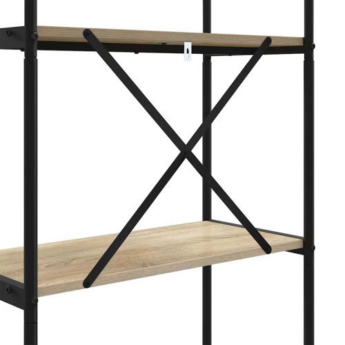 Рафт за книги 5 нива 60 x 30 x 183 см Инженерна дървесина