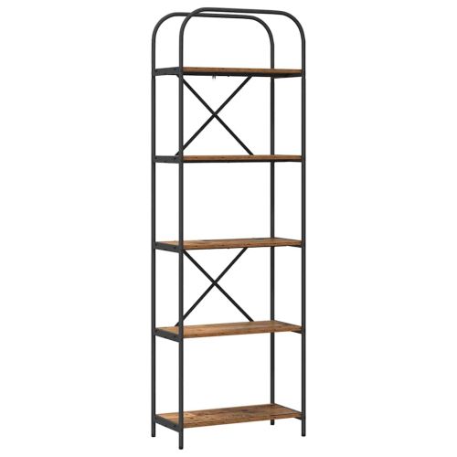 Рафт за книги Старо дърво 60 x 30 x 183 см Инженерно дърво