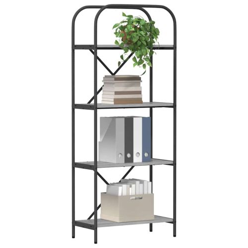 Рафт за книги 4 нива 60 x 30 x 146 см Инженерна дървесина