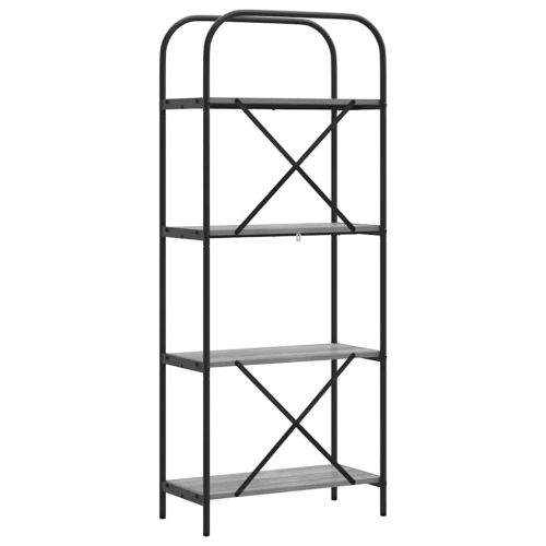 Рафт за книги 4 нива 60 x 30 x 146 см Инженерна дървесина