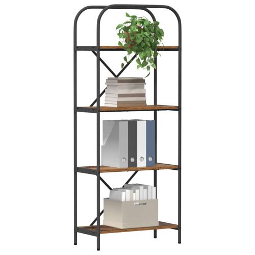Рафт за книги 4 нива 60 x 30 x 146 см Инженерна дървесина
