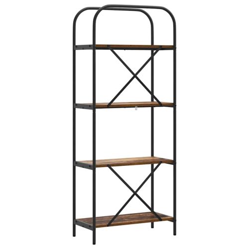 Рафт за книги 4 нива 60 x 30 x 146 см Инженерна дървесина
