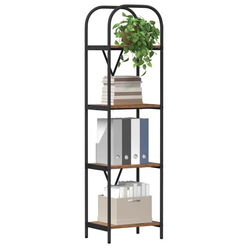Рафт за книги 4 нива 40 x 30 x 146 см Инженерна дървесина