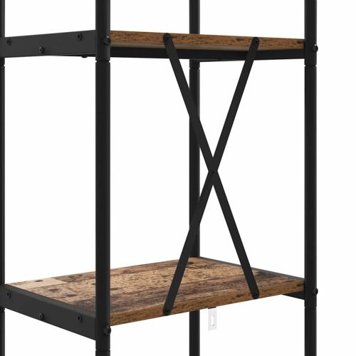 Рафт за книги 4 нива 40 x 30 x 146 см Инженерна дървесина