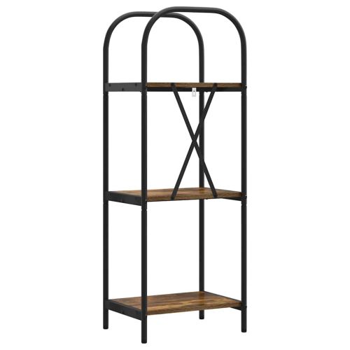 Рафт за книги 3 нива 40 x 30 x 109 см Инженерна дървесина