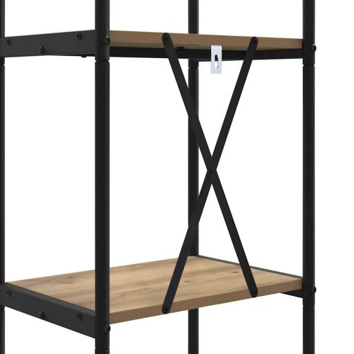 Рафт за книги Дъб 40 x 30 x 109 см Инженерно дърво