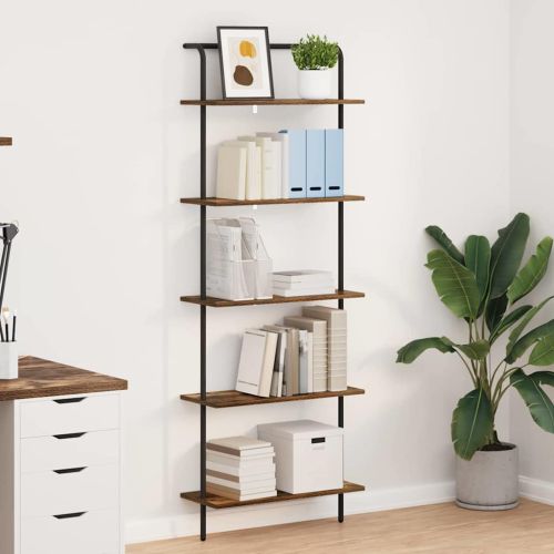 Рафт за книги Димян дъб 60 x 24 x 168 см Инженерно дърво