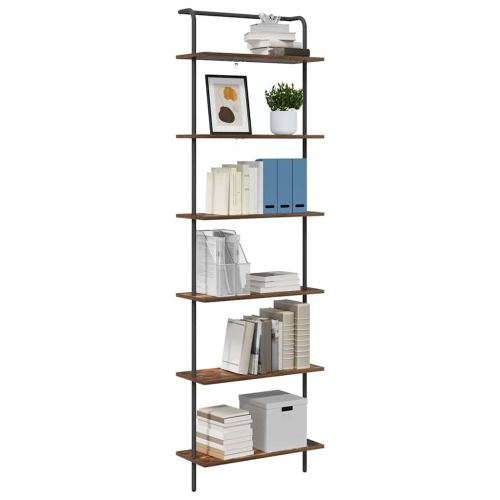 Рафт за книги 6 нива 60 x 24 x 203 см Инженерна дървесина