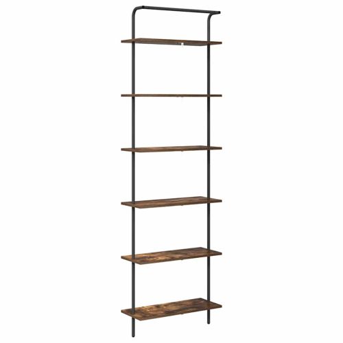 Рафт за книги 6 нива 60 x 24 x 203 см Инженерна дървесина