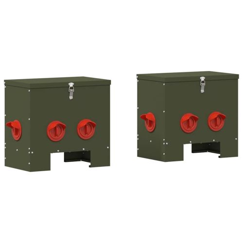 Кокошарник 2 pcs Маслинено зелено 40,5 x 25 x 38 см