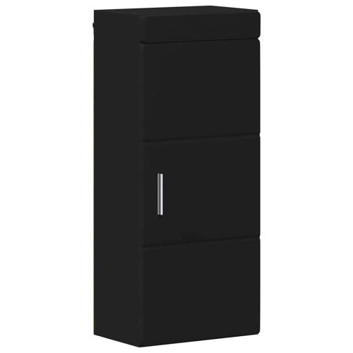 Банен стенен шкаф TULUM Черно 37 x 24,5 x 86 см Инженерно дърво