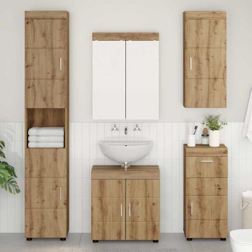 Банен стенен шкаф TULUM Дъб 37 x 24,5 x 86 см Инженерно дърво