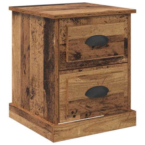 Нощен шкаф 2 pcs Старо дърво 39 x 39 x 47.5 см Инженерно дърво