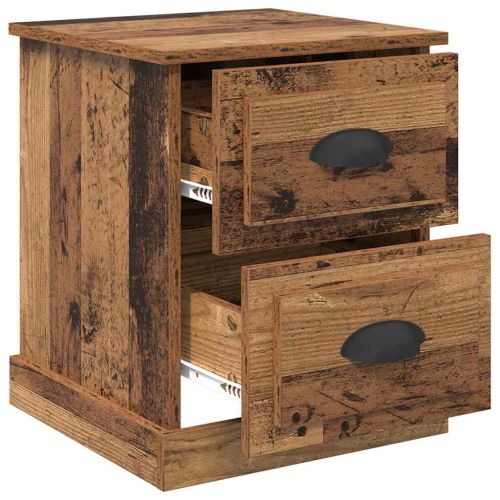 Нощен шкаф 2 pcs Старо дърво 39 x 39 x 47.5 см Инженерно дърво