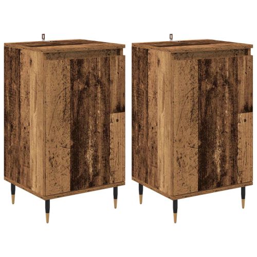 Служебен шкаф 2 pcs Старо дърво 40 x 35 x 70 см